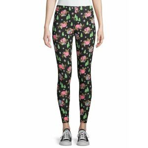 No Bo No Boundaries Juniors S (3-5) Christmas Winter Sloth Patterned Leggings